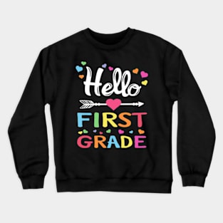 Heo 1st Grade Back To Schoo First Grade Teachers Students1 Crewneck Sweatshirt